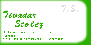 tivadar stolcz business card